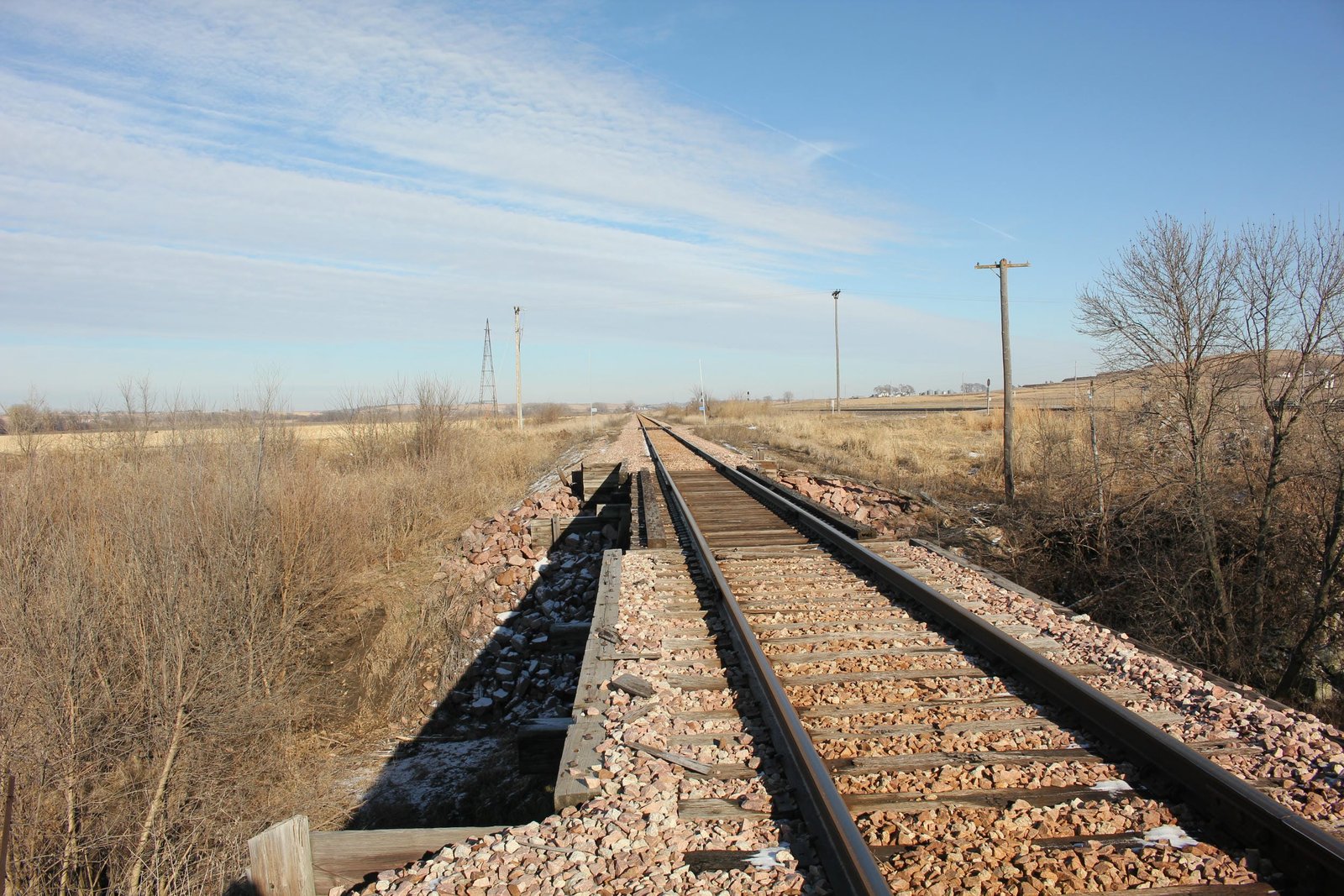 Looking east